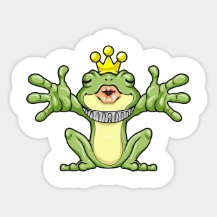 Kiss the beautiful frog king Sticker